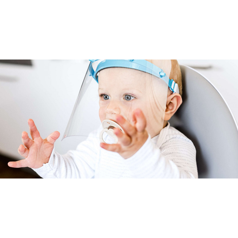 Masque de protection bébé (0-4 ans) avec visière amovible