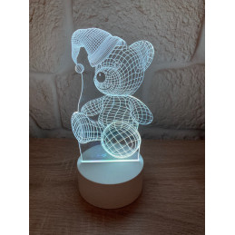 LED Lampa Ilúzia 3D Macko s...
