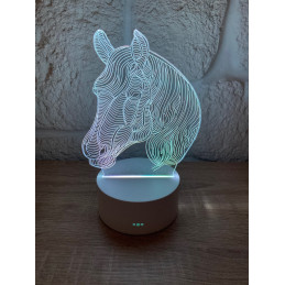 LED Lampa Ilúzia 3D Kôň 1