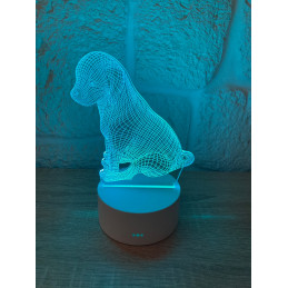 LED Lamp Illusion 3D Puppy