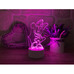 LED Lampa Ilúzia 3D Minnie