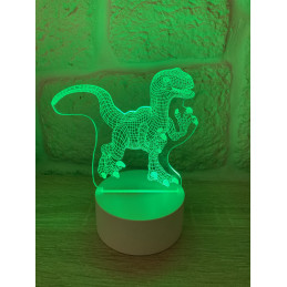 LED Lampa Ilúzia 3D Dinosaurus