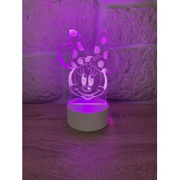 LED Lampa Ilúzia 3D Minnie 3