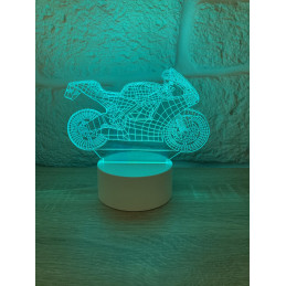 LED-Lampe Illusion 3D Motorrad