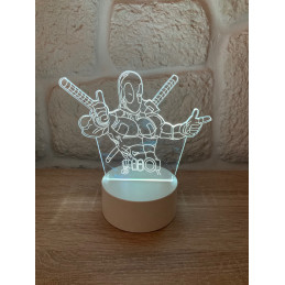 LED Lampa Ilúzia 3D Deadpool