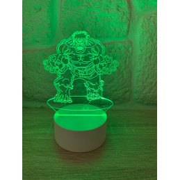 Lampada LED Illusion 3D Hulk