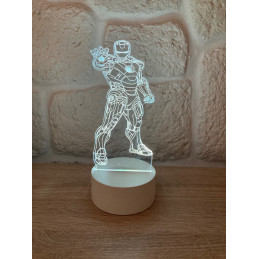 Lampe LED Illusion 3D Iron Man