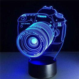 Lampe LED Illusion 3D Camera