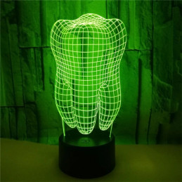 LED-Lampe Illusion 3D Zahn