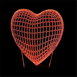LED Lamp Illusion 3D Heart