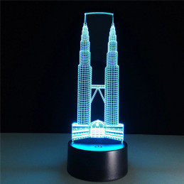 LED Lampa Ilúzia 3D Burj...
