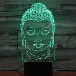 Lampe LED Illusion 3D Buddha