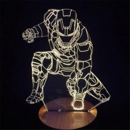 LED Lampa Ilúzia 3D Iron Man 2