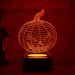 LED Lampa Ilúzia 3D Halloween