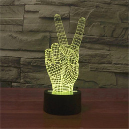 LED-Lampe Illusion 3D Hand