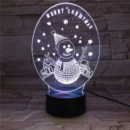 LED Lampa Ilúzia 3D Merry...