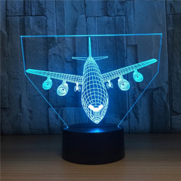 Lampe LED Illusion 3D Avion 2