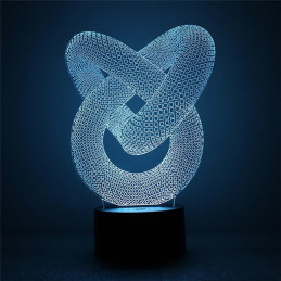 LED Lampa Ilúzia 3D Kruhy 2