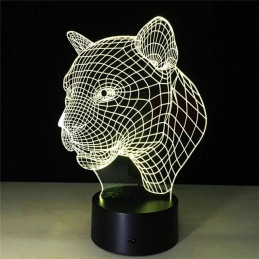 LED-Lampe Illusion 3D Puma