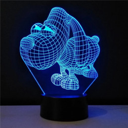 Lampe LED Illusion 3D Chien 2