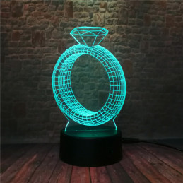 LED Lampa Ilúzia 3D Snubný...