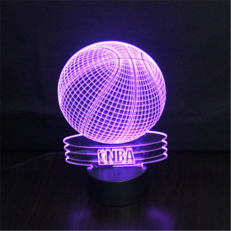 LED Lampa Ilúzia 3D NBA