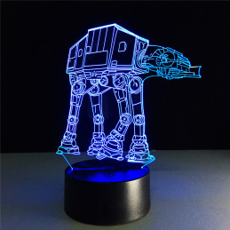 LED Lampa Ilúzia 3D Robot
