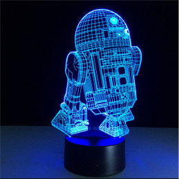 Lampe LED Illusion 3D Robot 2