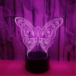 LED Lamp Illusion 3D Butterfly
