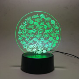 LED Lampa Ilúzia 3D Ryby