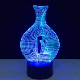 LED-Lampe Illusion 3D Vase