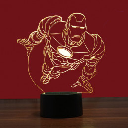 LED Lampa Ilúzia 3D Iron man 5