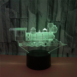 LED Lampa Ilúzia 3D Rušeň