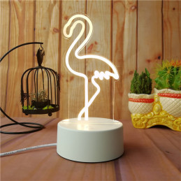 LED Lampa Ilúzia 3D Plameniak