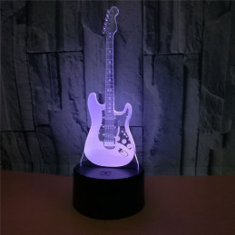 LED Lampa Ilúzia 3D Gitara 2