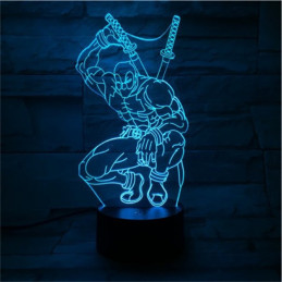 LED Lampa Ilúzia 3D Deadpool 2
