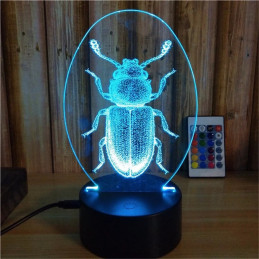 LED Lamp Illusion 3D Beetle 1