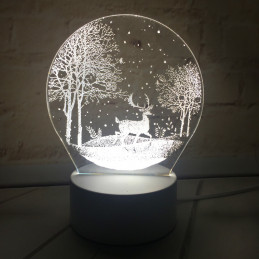 Lampe LED Illusion 3D Hiver
