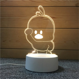 LED Lamp Illusion 3D Chicken