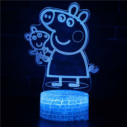Lampe LED Illusion 3D Piggy 4