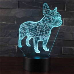 LED Lamp Illusion 3D Dog 5