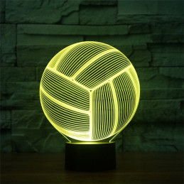 LED Lampa Ilúzia 3D Volejbal