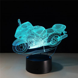 LED Lampa Ilúzia 3D Motorka 2