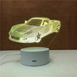 LED Lampa Ilúzia 3D Auto 5
