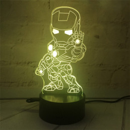 LED-Lampe Illusion 3D Iron...