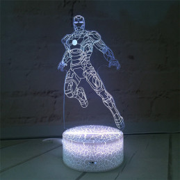 LED Lampa Ilúzia 3D Iron Man 7
