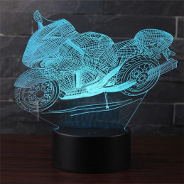 LED Lampa Ilúzia 3D Motorka 4