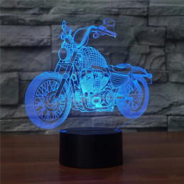 LED Lampa Ilúzia 3D Motorka 5