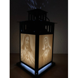 Black 3D Lamp with photo...