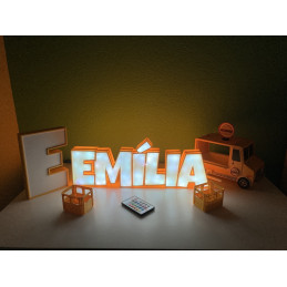 Lamp with Name and LED